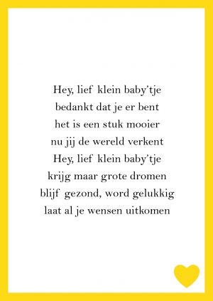 Ansichtkaart 'geboorte'