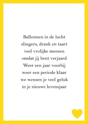 Ansichtkaart 'verjaardag'