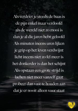 Kaart 'Verdriet' (A5)