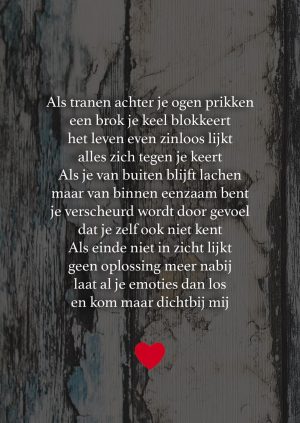 Ansichtkaart 'dichtbij'