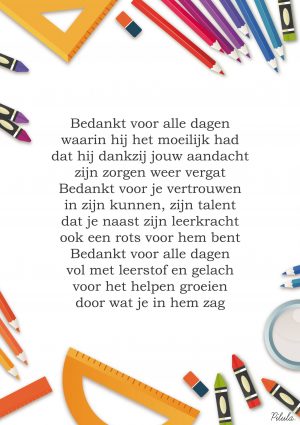 Poster 'leerkracht rots' (zoon)