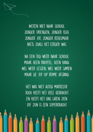 Ansichtkaart 'Superkracht juf'