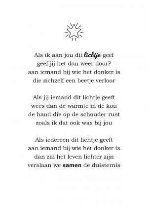 Ansichtkaart 'lichtje'