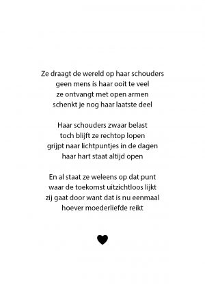 Ansichtkaart 'moederliefde'