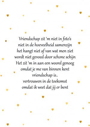 Ansichtkaart 'vriendschap'