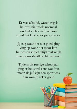 Ansichtkaart 'Juf Goud'