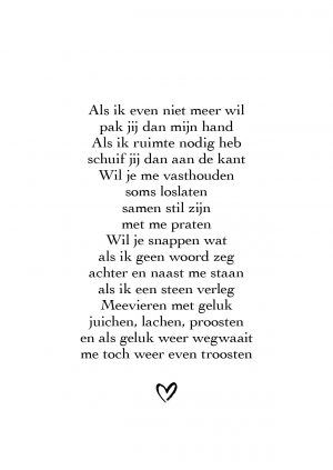 Ansichtkaart 'vasthouden'