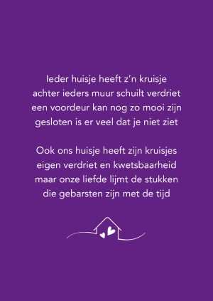 Ansichtkaart 'huisje'