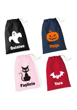 Halloween zakje met naam