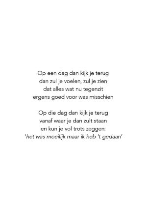 Ansichtkaart 'moeilijk'